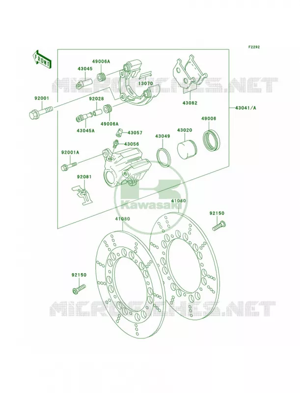 Front BrakeP20 Kawasaki MOTOS 1000 2005 Police 1000  KZ1000-P24