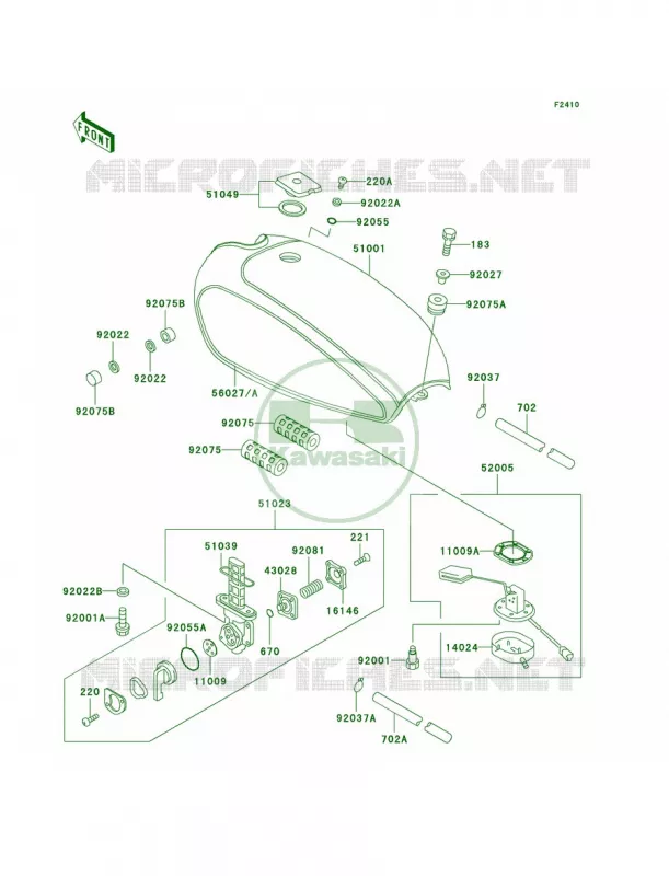 Fuel TankP20 Kawasaki MOTOS 1000 2005 Police 1000  KZ1000-P24