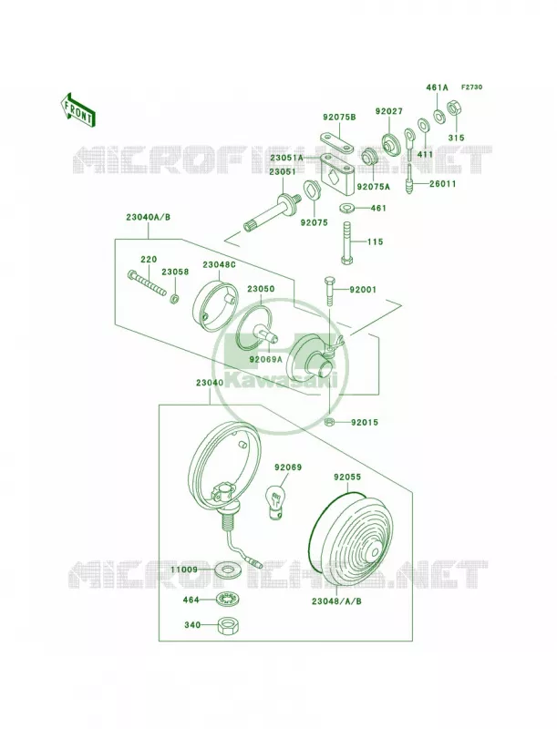 Turn Signals Kawasaki MOTOS 1000 2005 Police 1000  KZ1000-P24