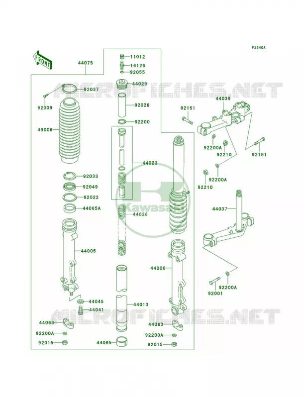 Front ForkP21P22P24 Kawasaki MOTOS 1000 2003 Police 1000  KZ1000-P22