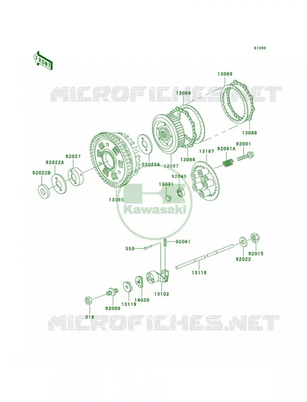 Clutch Kawasaki MOTOS 1000 2002 Police 1000  KZ1000-P21