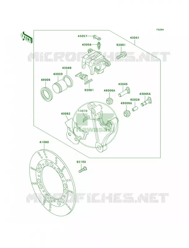 Rear BrakeP20 Kawasaki MOTOS 1000 2002 Police 1000  KZ1000-P21