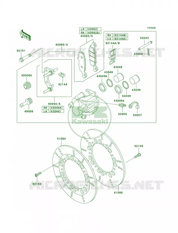 Front BrakeP24 Kawasaki MOTOS 1000 2001 Police 1000  KZ1000-P20