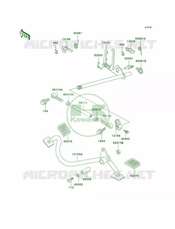 Gear Change Mechanism Kawasaki MOTOS 1000 2001 Police 1000  KZ1000-P20