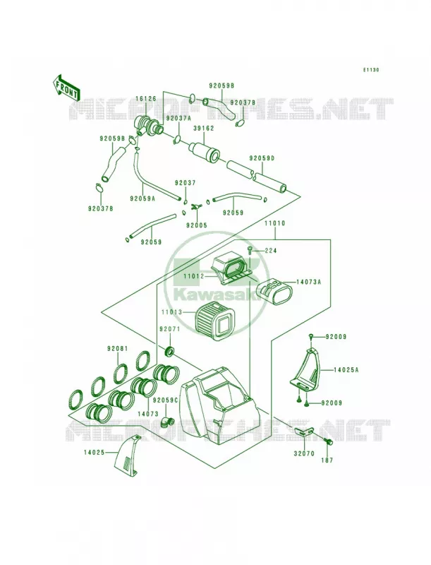 Air Cleaner Kawasaki MOTOS 1000 2000 Police 1000  KZ1000-P19