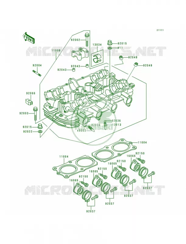 Cylinder Head Kawasaki MOTOS 1000 2000 Police 1000  KZ1000-P19