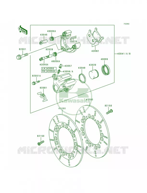 Front Brake Kawasaki MOTOS 1000 2000 Police 1000  KZ1000-P19