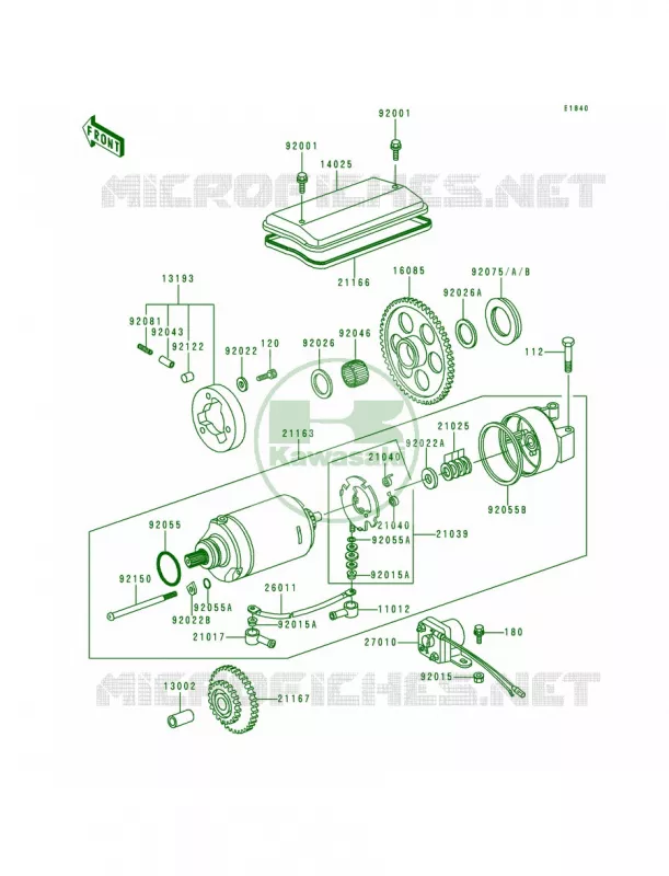 Starter Motor Kawasaki MOTOS 1000 2000 Police 1000  KZ1000-P19