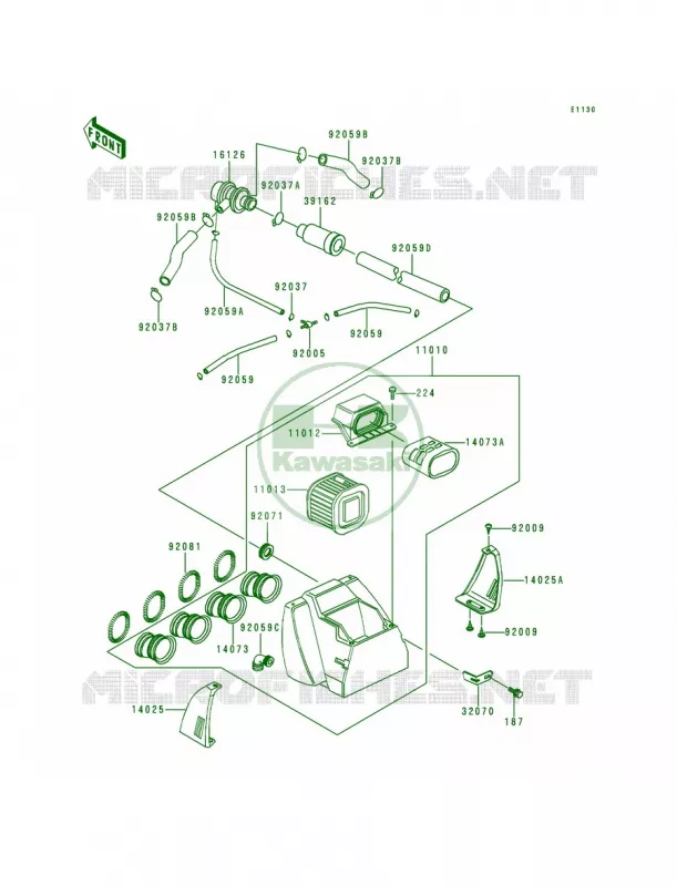 Air Cleaner Kawasaki MOTOS 1000 1999 Police 1000  KZ1000-P18