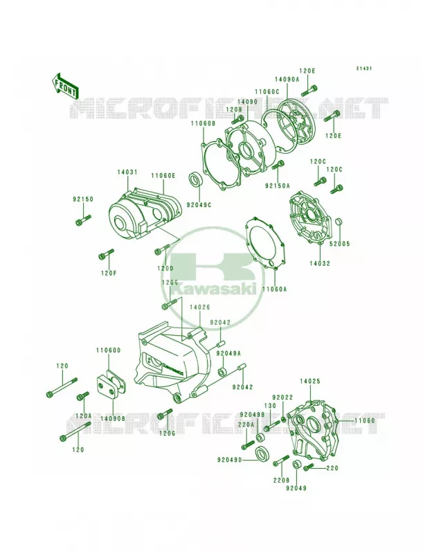 Engine Covers Kawasaki MOTOS 1000 1999 Police 1000  KZ1000-P18