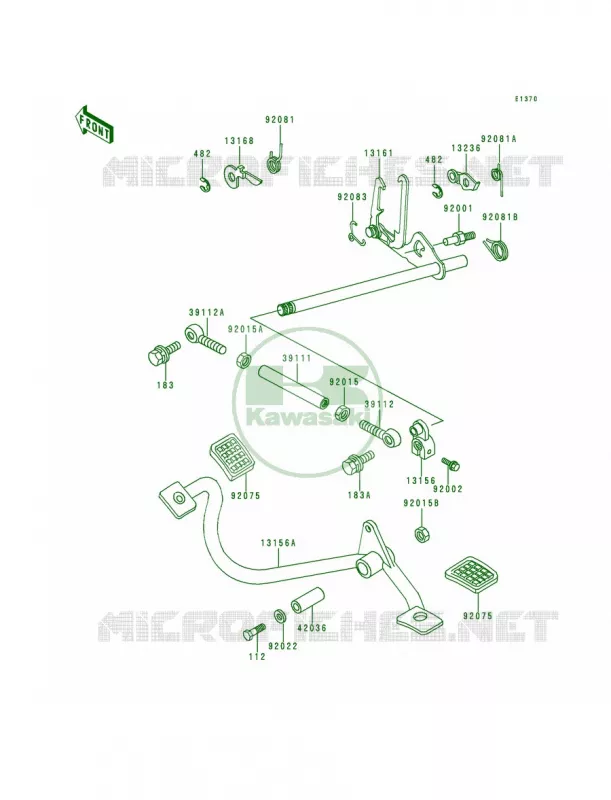 Gear Change Mechanism Kawasaki MOTOS 1000 1998 Police 1000  KZ1000-P17