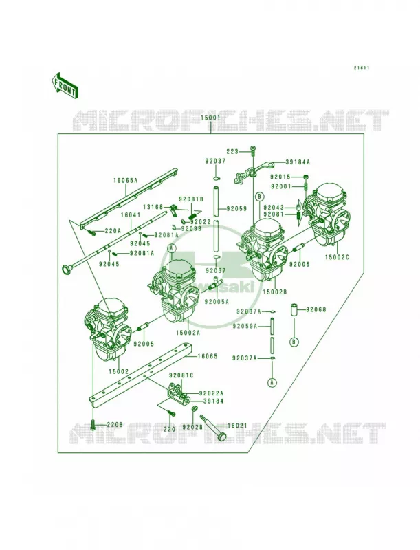 Carburetor Kawasaki MOTOS 1000 1997 Police 1000  KZ1000-P16