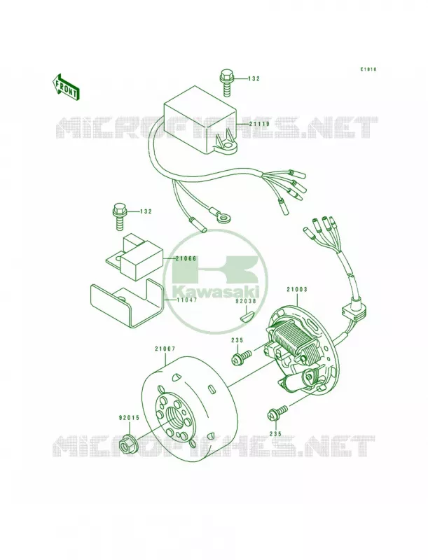 Generator Kawasaki MOTOS 250 1992 KDX250  KDX250-D2