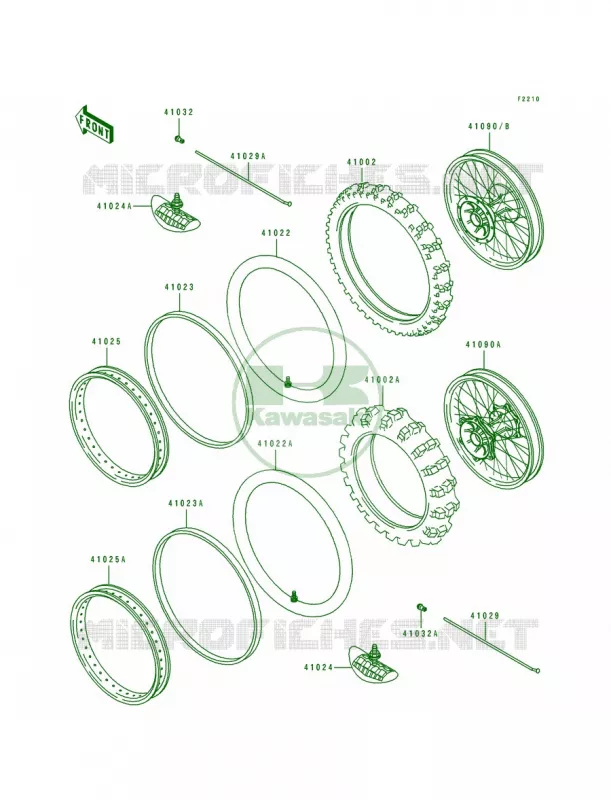 WheelsTires Kawasaki MOTOS 250 1992 KDX250  KDX250-D2