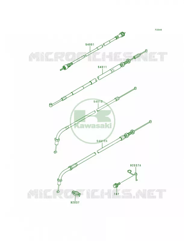 Cables Kawasaki MOTOS 1000 1996 Police 1000  KZ1000-P15