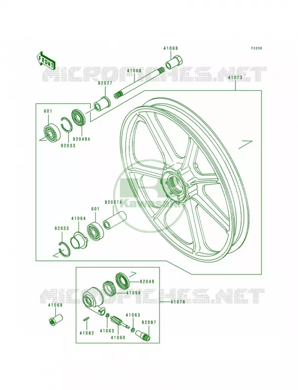 Front Wheel Kawasaki MOTOS 1000 1996 Police 1000  KZ1000-P15