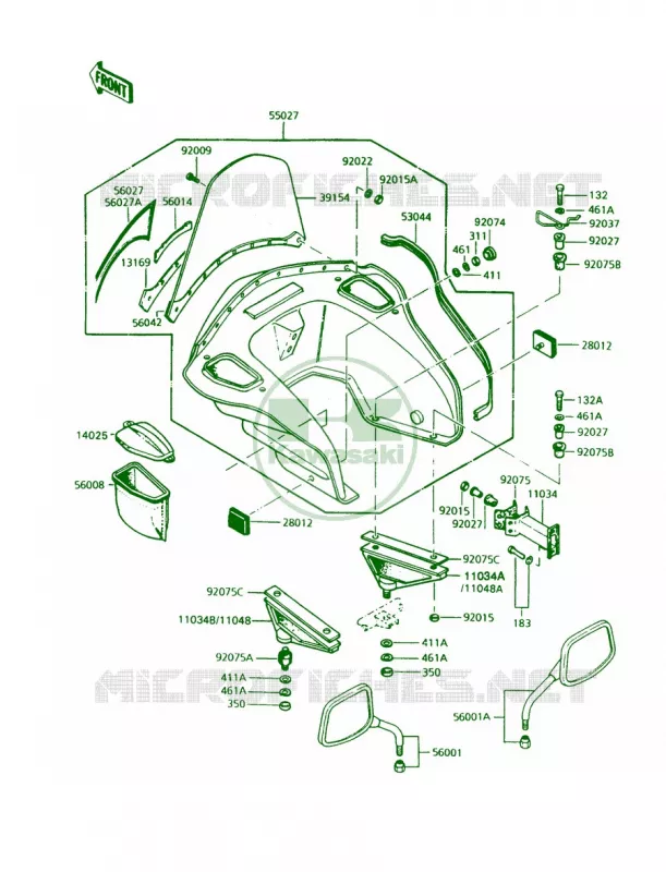 Cowling Kawasaki MOTOS 1000 1994 Police 1000  KZ1000-P13