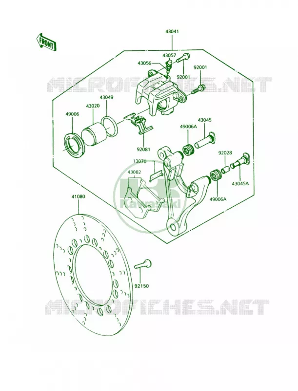 Rear Brake Kawasaki MOTOS 1000 1994 Police 1000  KZ1000-P13