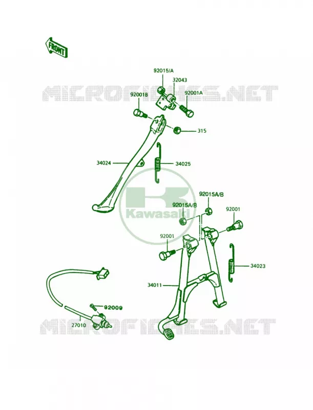 Stands Kawasaki MOTOS 1000 1994 Police 1000  KZ1000-P13