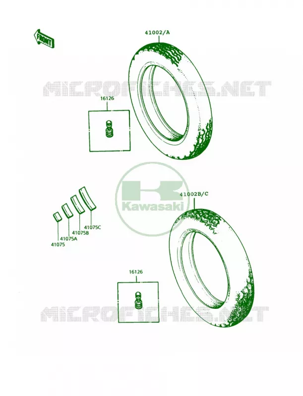Tires Kawasaki MOTOS 1000 1994 Police 1000  KZ1000-P13