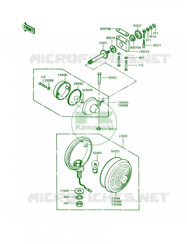 Turn Signals Kawasaki MOTOS 1000 1994 Police 1000  KZ1000-P13