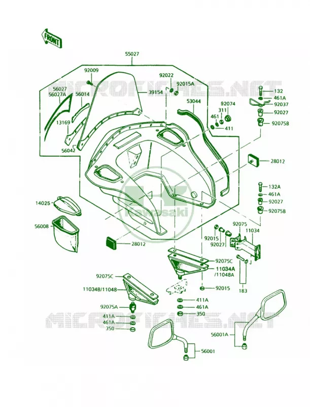 Cowling Kawasaki MOTOS 1000 1993 Police 1000  KZ1000-P12