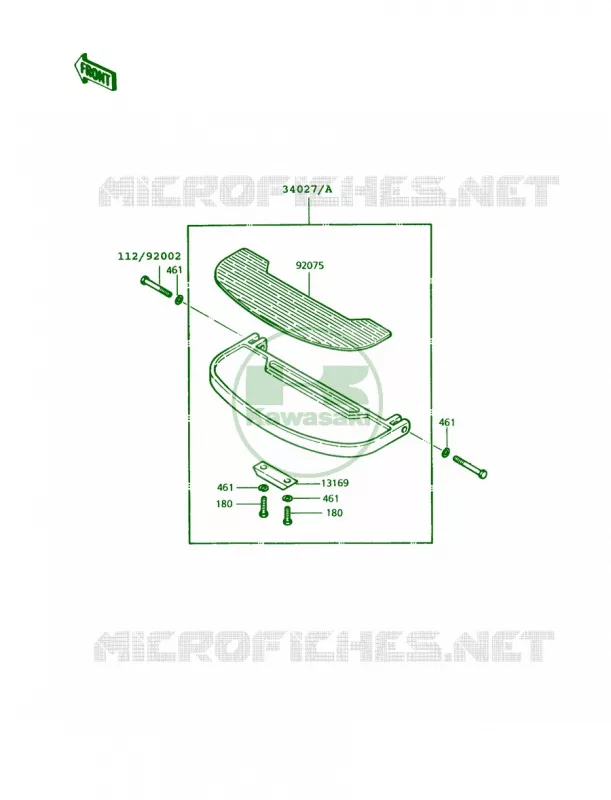 Footrests Kawasaki MOTOS 1000 1993 Police 1000  KZ1000-P12