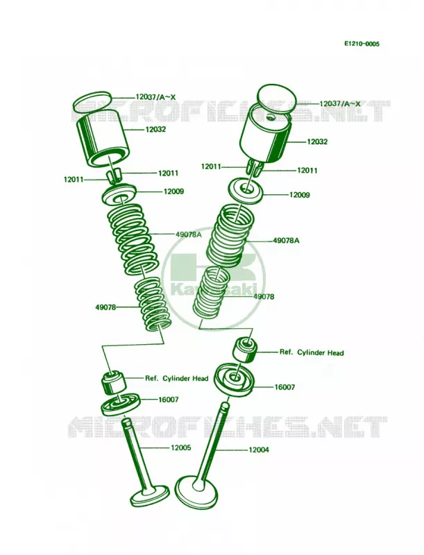 Valves Kawasaki MOTOS 1000 1993 Police 1000  KZ1000-P12