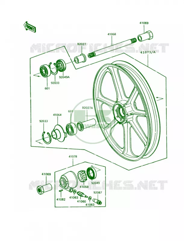 Front Wheel Kawasaki MOTOS 1000 1992 Police 1000  KZ1000-P11