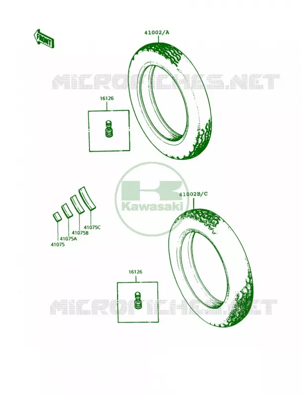 Tires Kawasaki MOTOS 1000 1992 Police 1000  KZ1000-P11