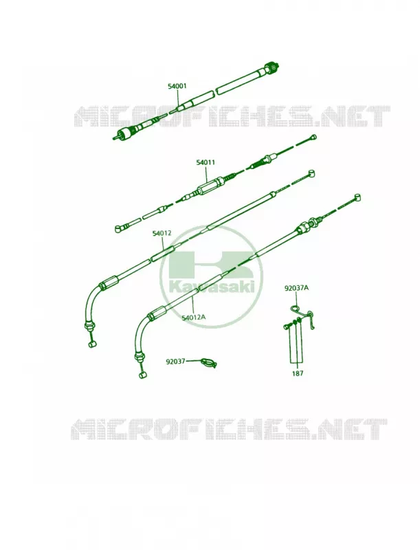 Cables Kawasaki MOTOS 1000 1991 Police 1000  KZ1000-P10