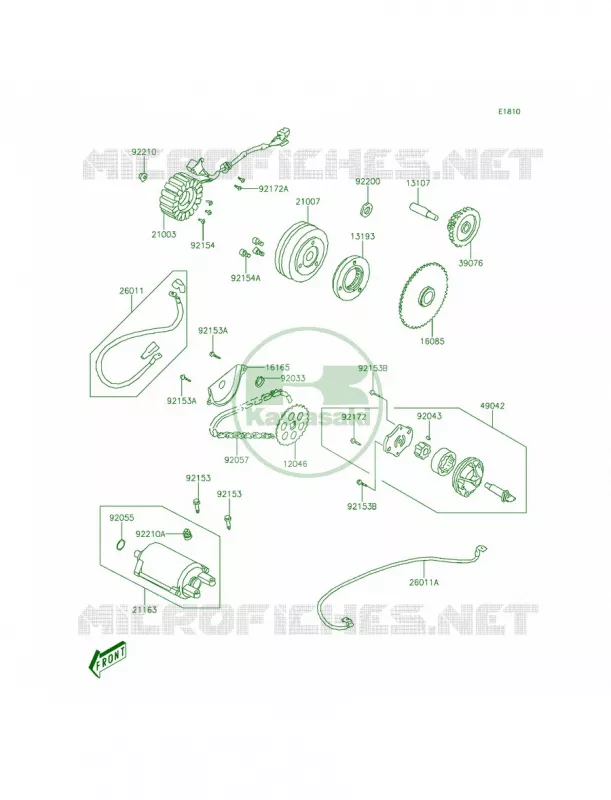 Generator Kawasaki QUAD 300 2015 Brute Force 300  KVF300CFF