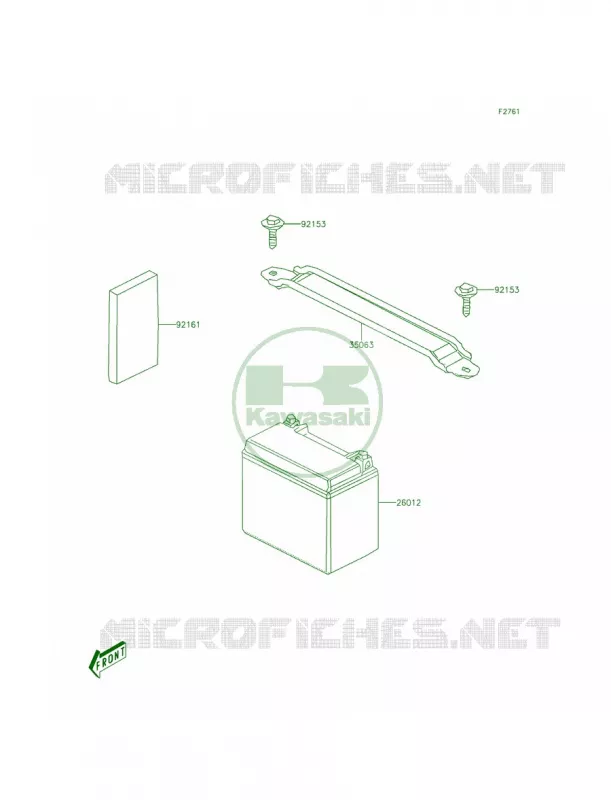 Battery Kawasaki QUAD 300 2014 Brute Force 300  KVF300CEF