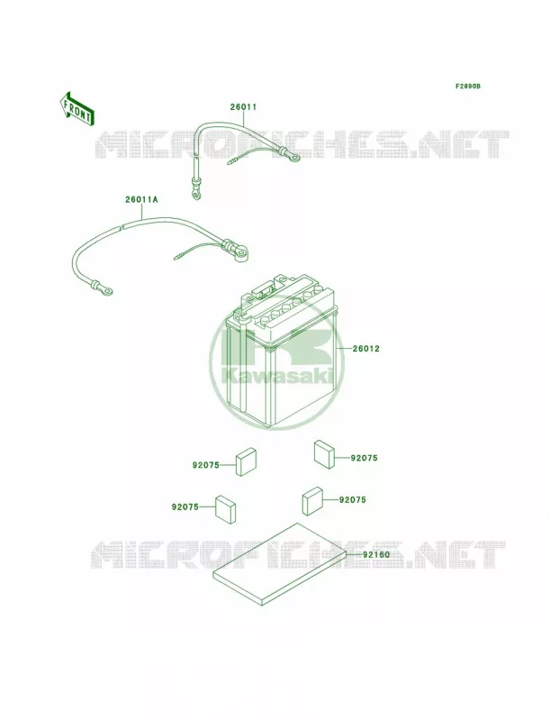 Optional PartsBatteryCN Kawasaki QUAD 360 2013 Prairie 360 4x4  KVF360ADF