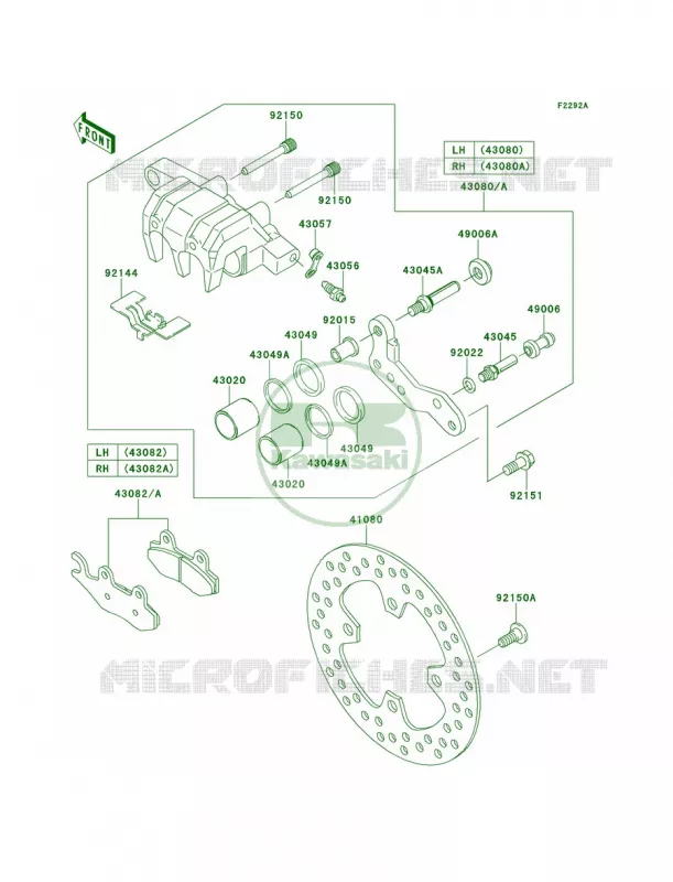 Front BrakeFCF-FDF Kawasaki QUAD 650 2013 Brute Force 650 4x4i  KVF650FDF