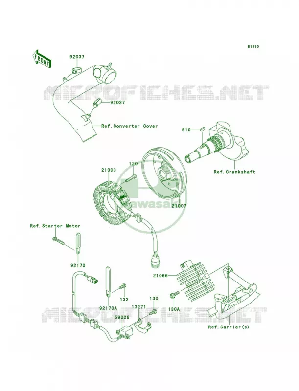 Generator Kawasaki QUAD 650 2013 Brute Force 650 4x4i  KVF650FDF