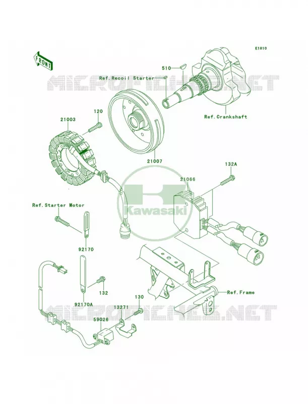 Generator Kawasaki QUAD 650 2013 Brute Force 650 4x4  KVF650DDF