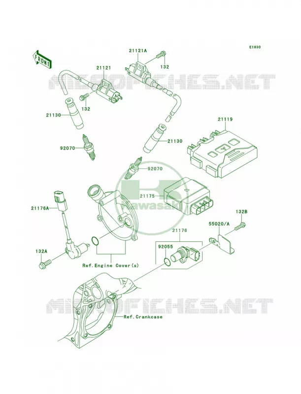 Ignition System Kawasaki QUAD 650 2013 Brute Force 650 4x4  KVF650DDF