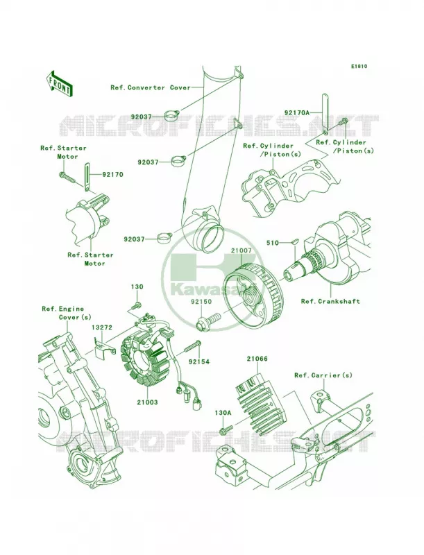 Generator Kawasaki QUAD 750 2012 Brute Force 750 4x4i  KVF750LCF