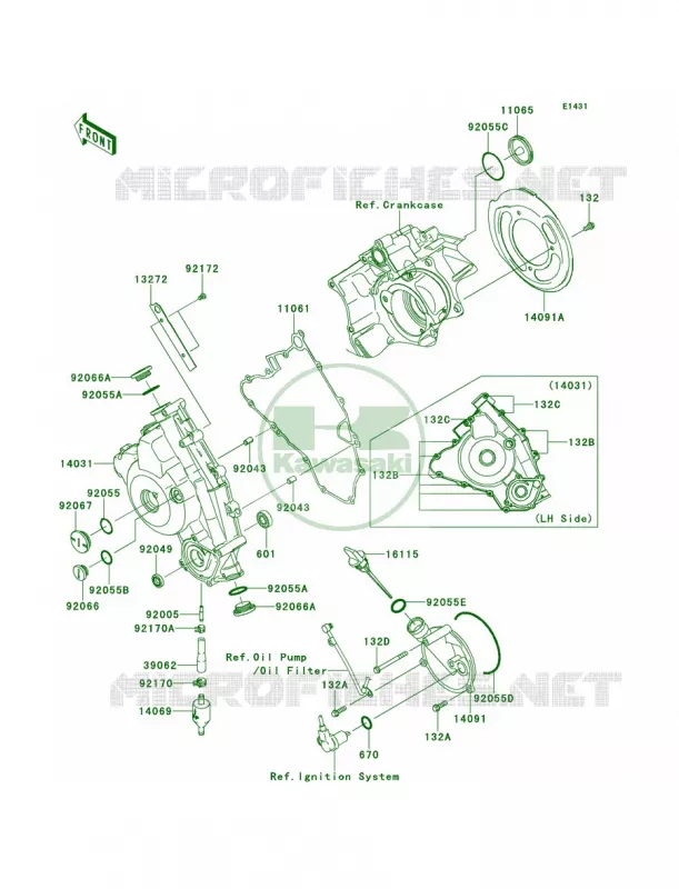 Engine Covers Kawasaki QUAD 750 2012 Brute Force 750 4x4i EPS  KVF750JCS