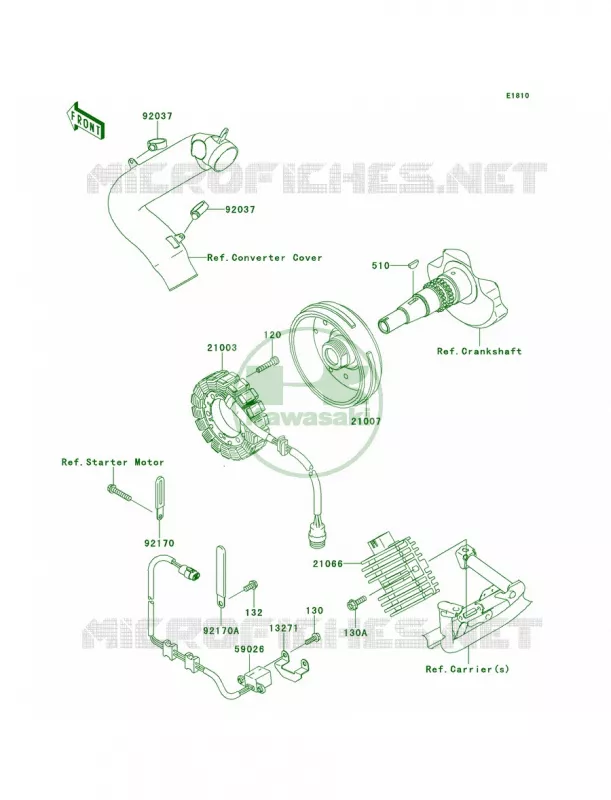 Generator Kawasaki QUAD 650 2012 Brute Force 650 4x4i  KVF650FCF