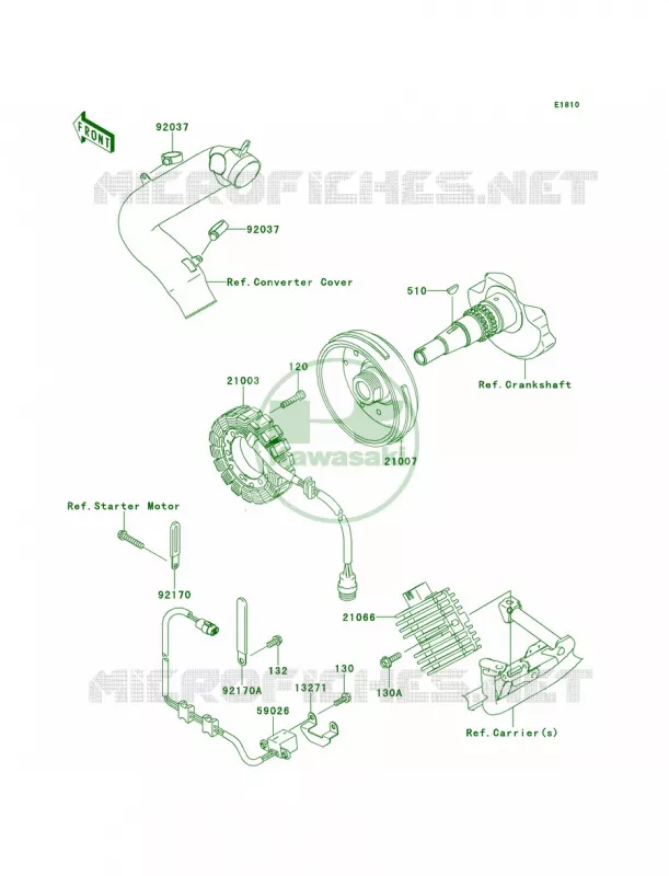 Generator Kawasaki QUAD 650 2012 Brute Force 650 4x4i  KVF650FCS