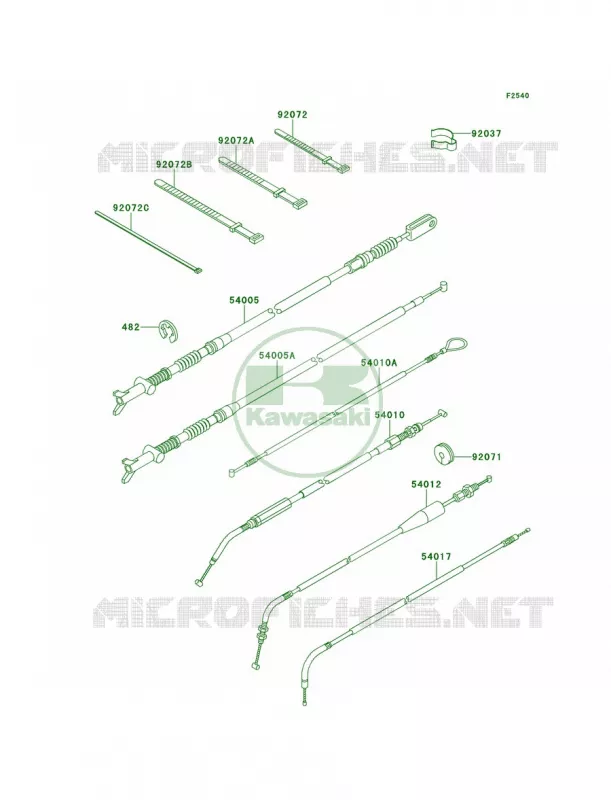 Cables Kawasaki QUAD 360 2012 Prairie 360 4x4  KVF360ACF