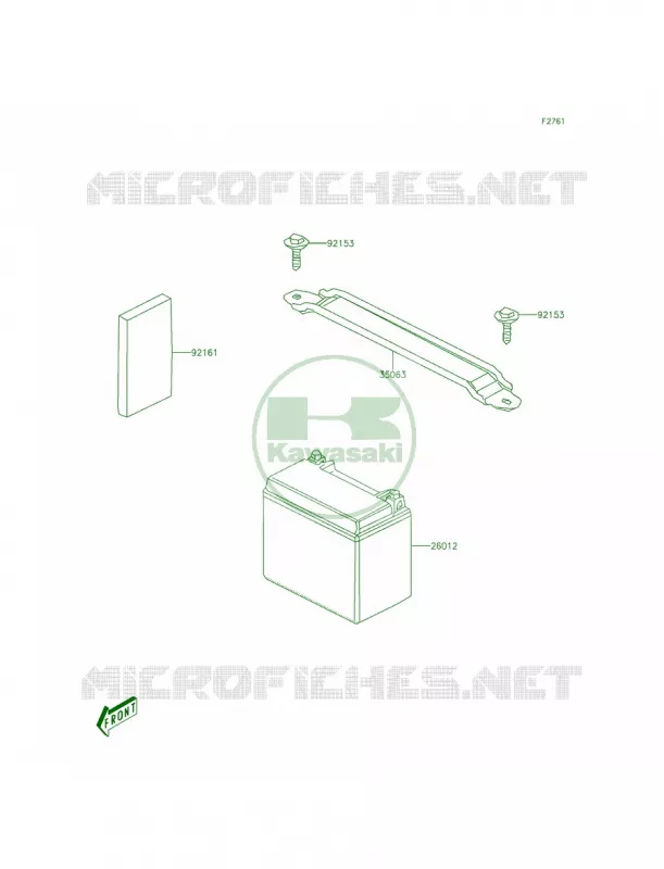 Battery Kawasaki QUAD 300 2012 Brute Force 300  KVF300CCF