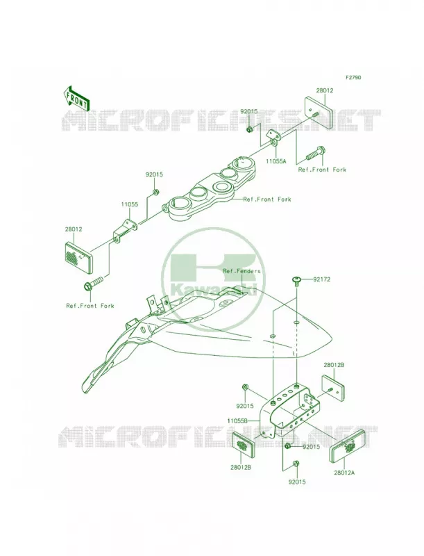 ReflectorsCN Kawasaki MOTOS 140 2013 KLX140L  KLX140BDF
