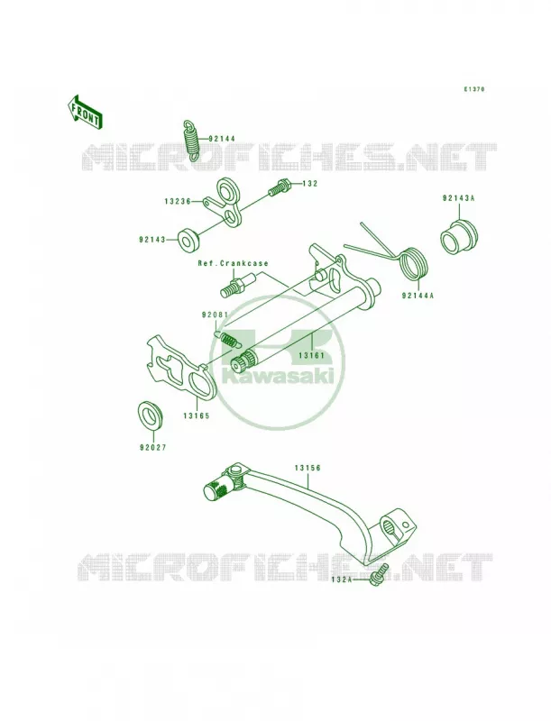 Gear Change Mechanism Kawasaki MOTOS 250 1991 KDX250  KDX250-D1