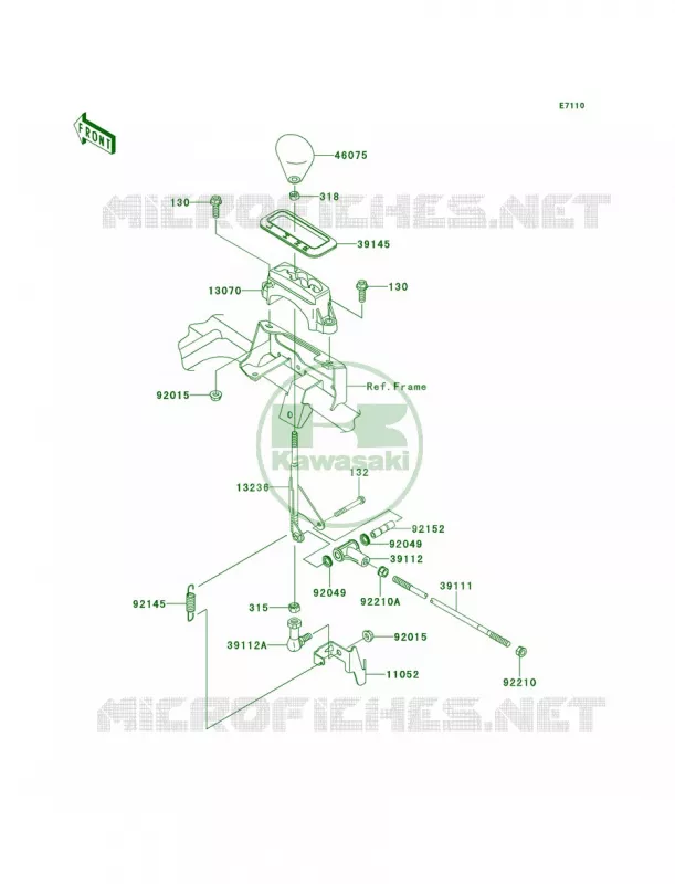 Control Kawasaki QUAD 650 2012 Brute Force 650 4x4  KVF650DCF