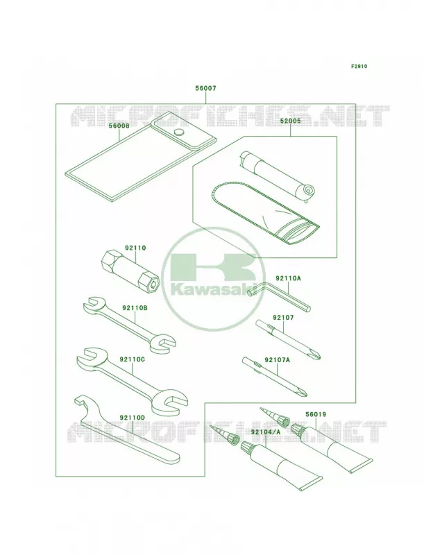 Owner's Tools Kawasaki QUAD 650 2012 Brute Force 650 4x4  KVF650DCF