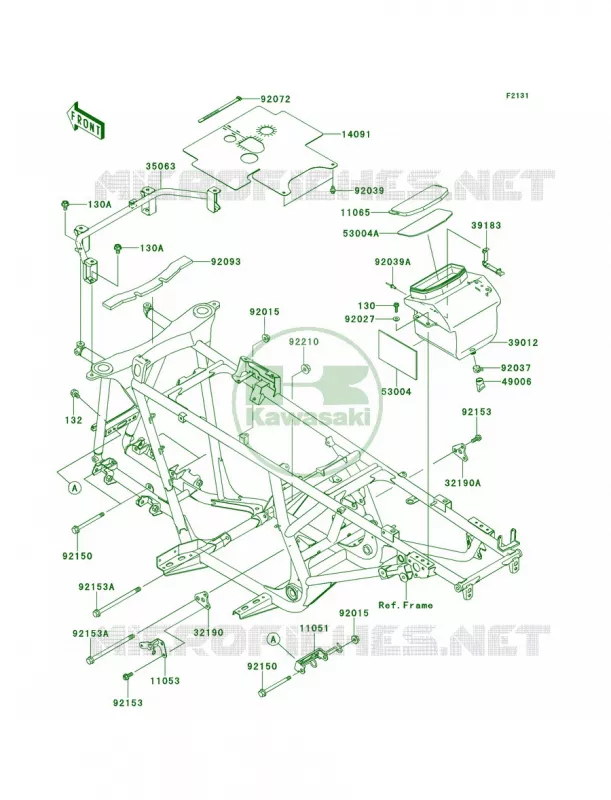 Frame Fittings Kawasaki QUAD 650 2012 Brute Force 650 4x4  KVF650DCS