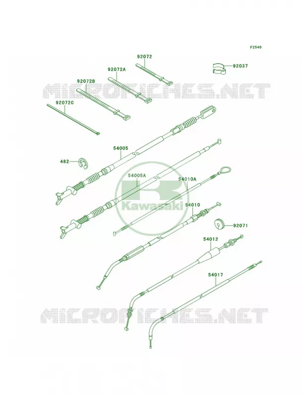 Cables Kawasaki QUAD 360 2011 Prairie 360 4X4  KVF360ABF